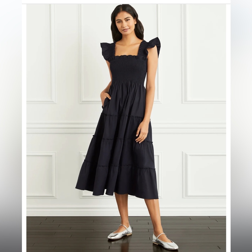 The Ellie Nap Dress - Black Swiss Dot, size Small